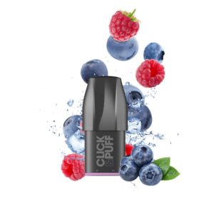 xbar pod click & puff sans nicotine framboise myrtille