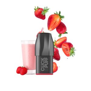 Pod Milkshake Fraise - Click & Puff X-Bar - 0mg