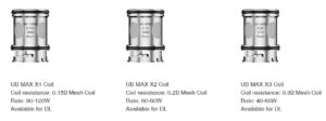 coil lost vape ub max all